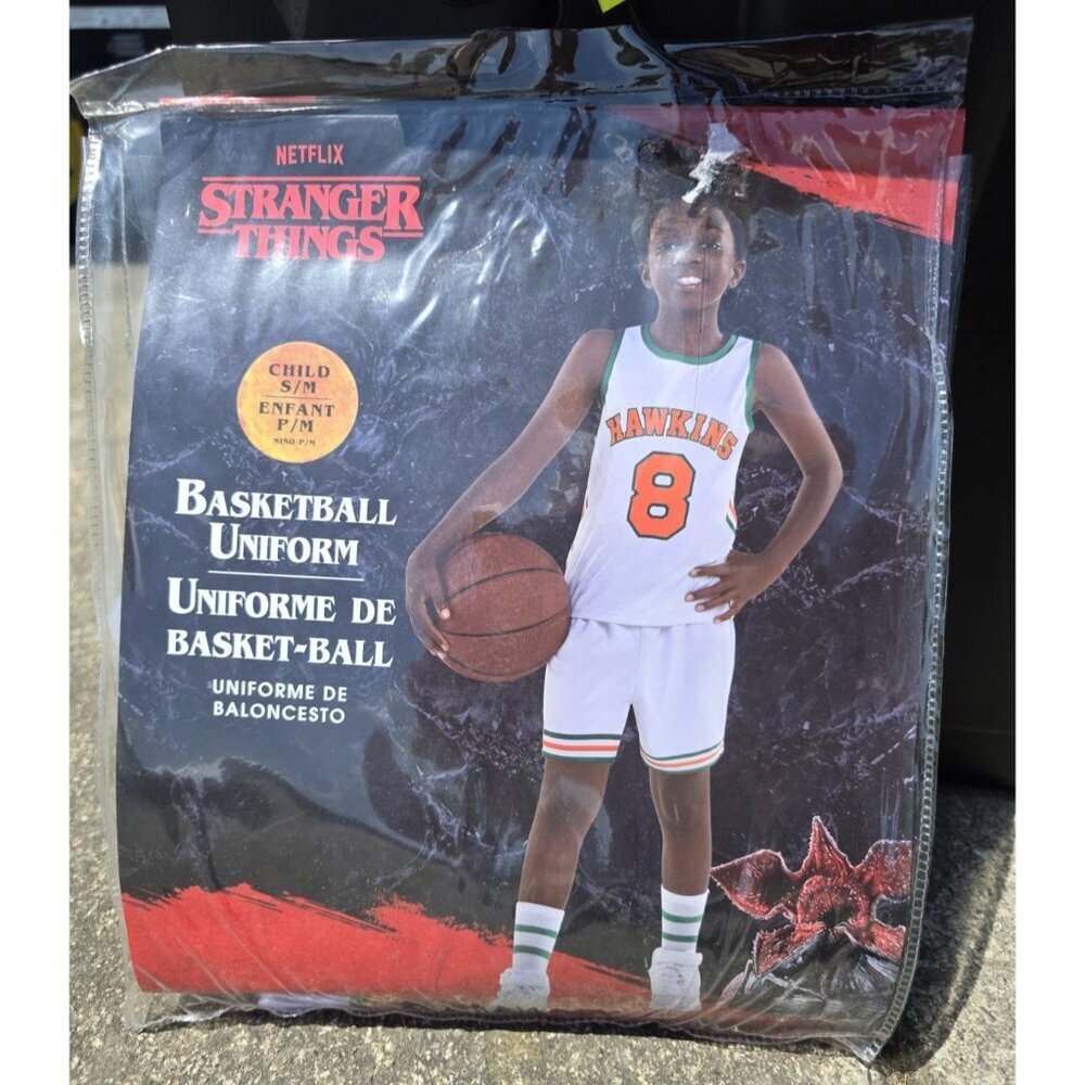 Stranger Things Lucas‎ Basketball Halloween Costume Child Boys Size S/M NEW